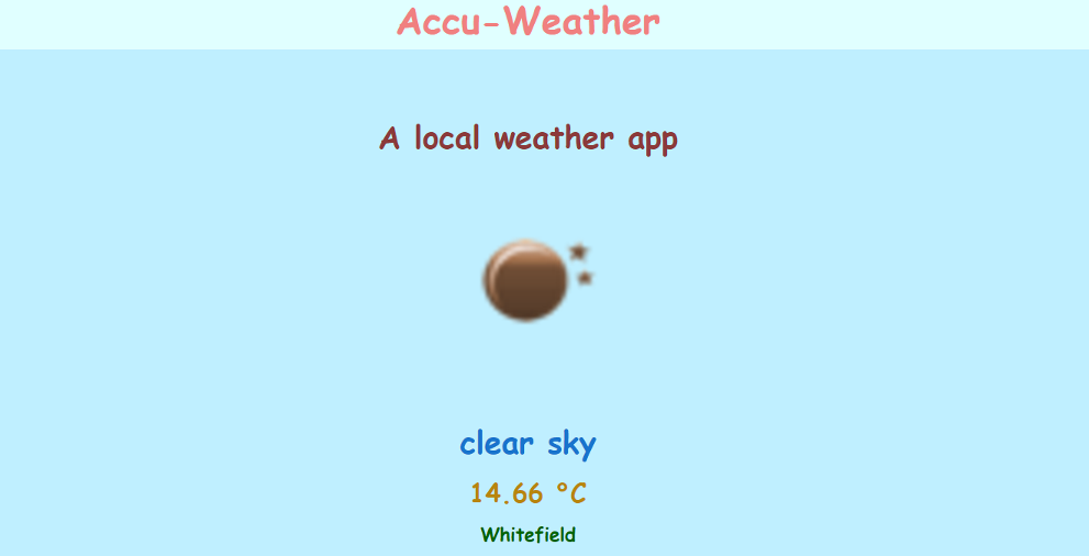  Local weather app